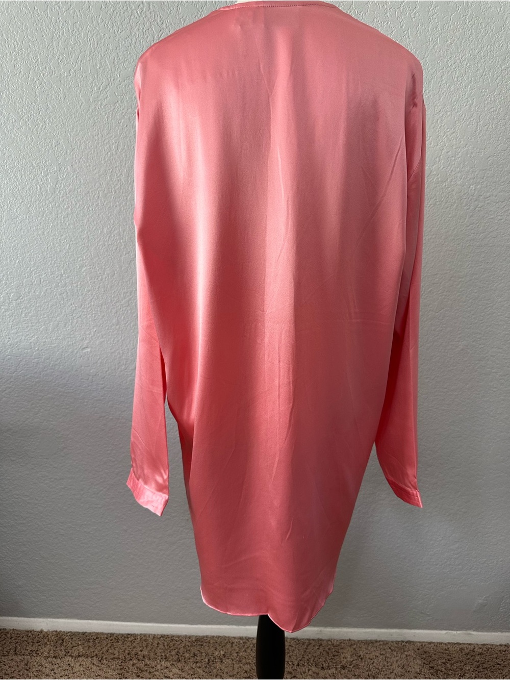 Vintage Victoria’s Secret Gold Label Silk Nightshirt Coral Pink Size L 90’s - Picture 4 of 14